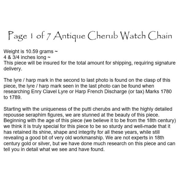 Antique Putti Cherub Seraphim Pocket Watch Chain - Picture 9 of 16